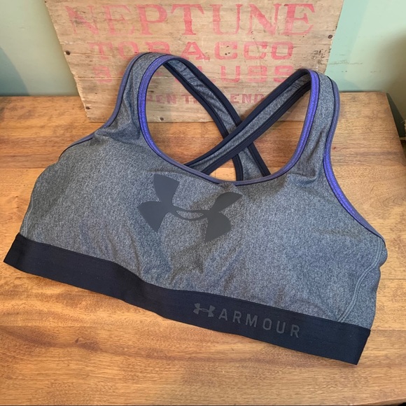 Under Armour Other - Under Armour Mid Crossback Sports Bra 3X XXXL Gray
